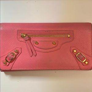 BALENCIAGA pink wallet